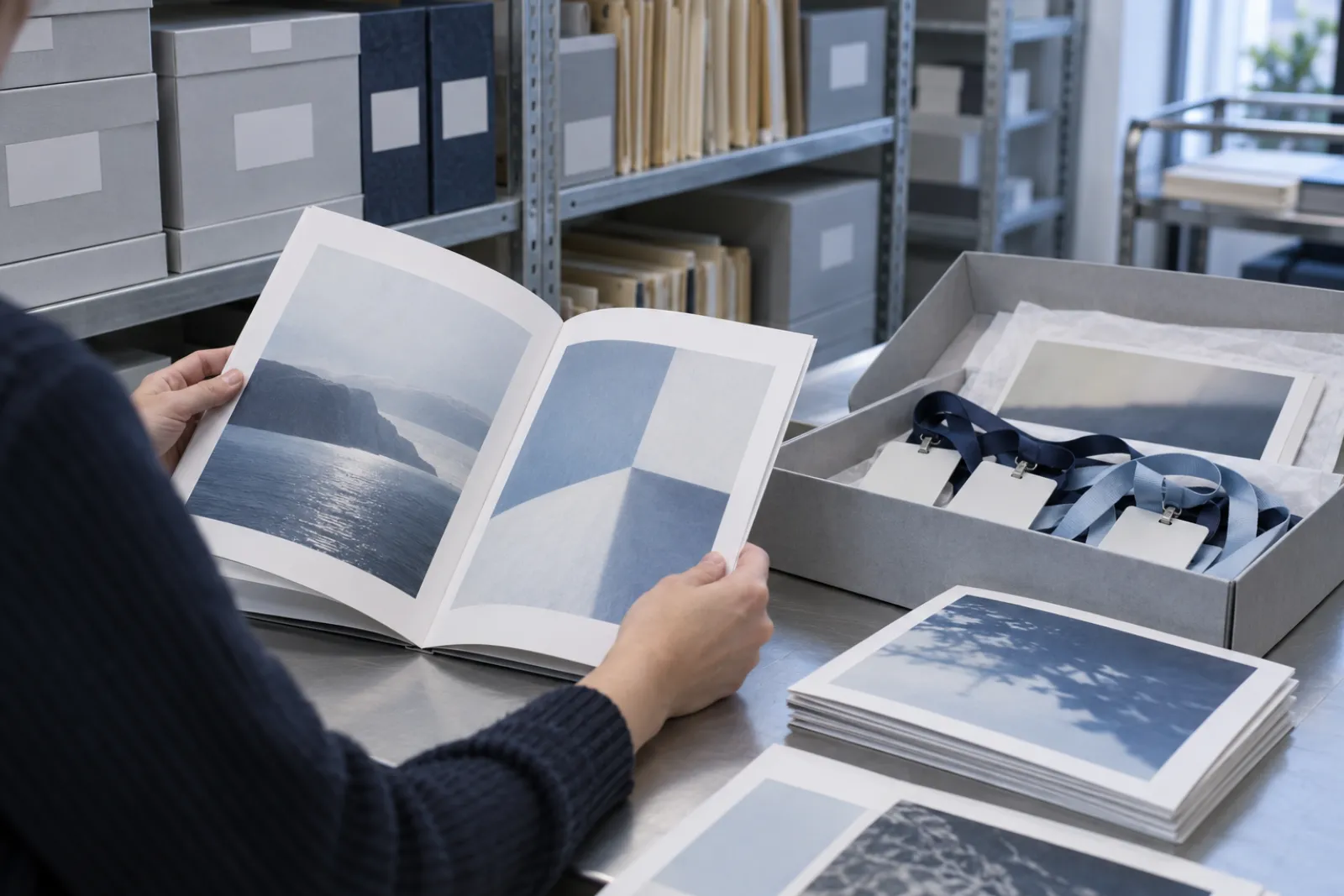 Illustrative image of archived conference papers and records