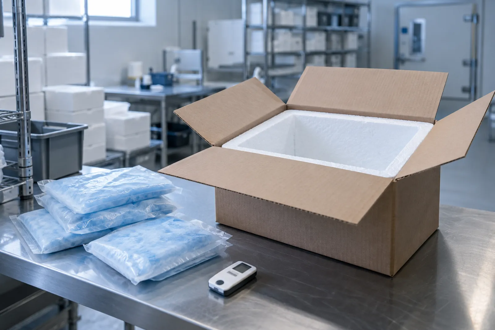 Illustrative image of a temperature-controlled packout workflow